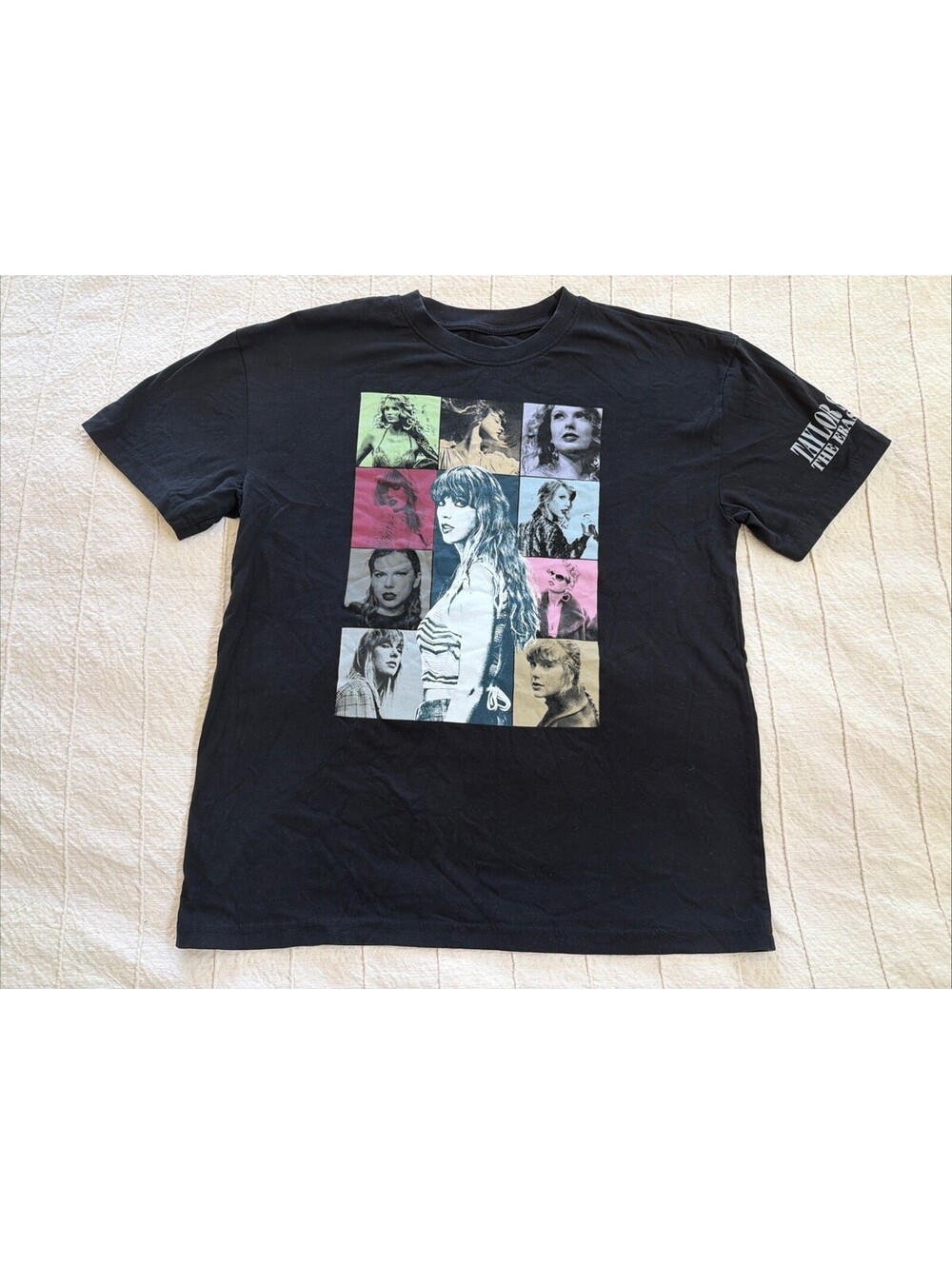 Taylor Swift Eras Tour Concert T-Shirt Size Small Black Tour Dates Graphic